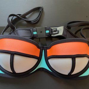 Triangl Poppy Top Size Small and Yellow Black Bottom X Small